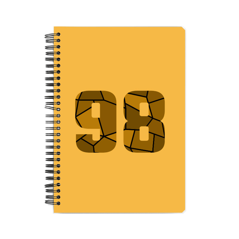 98 Number Notebook (Golden Yellow, A5 Size, 100 Pages, Ruled, 6 Pack)