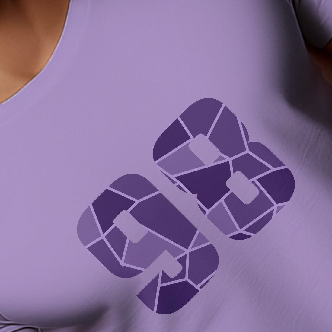 98 Number Men Unisex T-Shirt | Custom Number Graphic Tee (Iris Lavender)