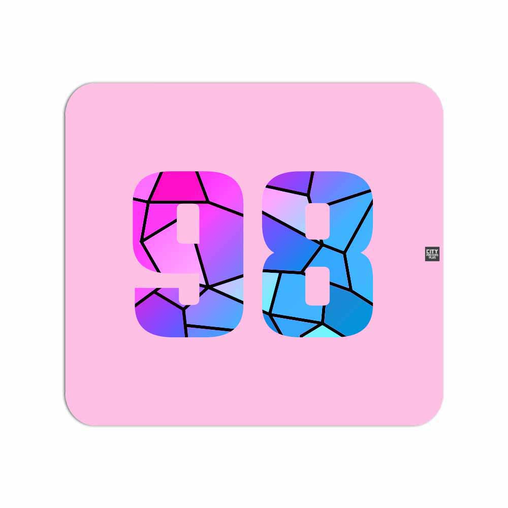 98 Number Mousepad (Light Pink)
