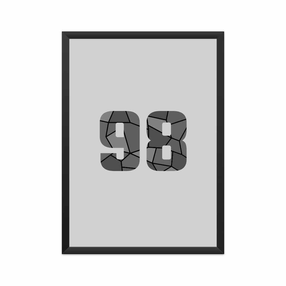 98 Number Framed Poster