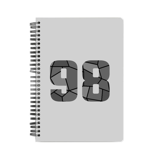 98 Number Notebook (Melange Grey, A5 Size, 100 Pages, Ruled, 6 Pack)