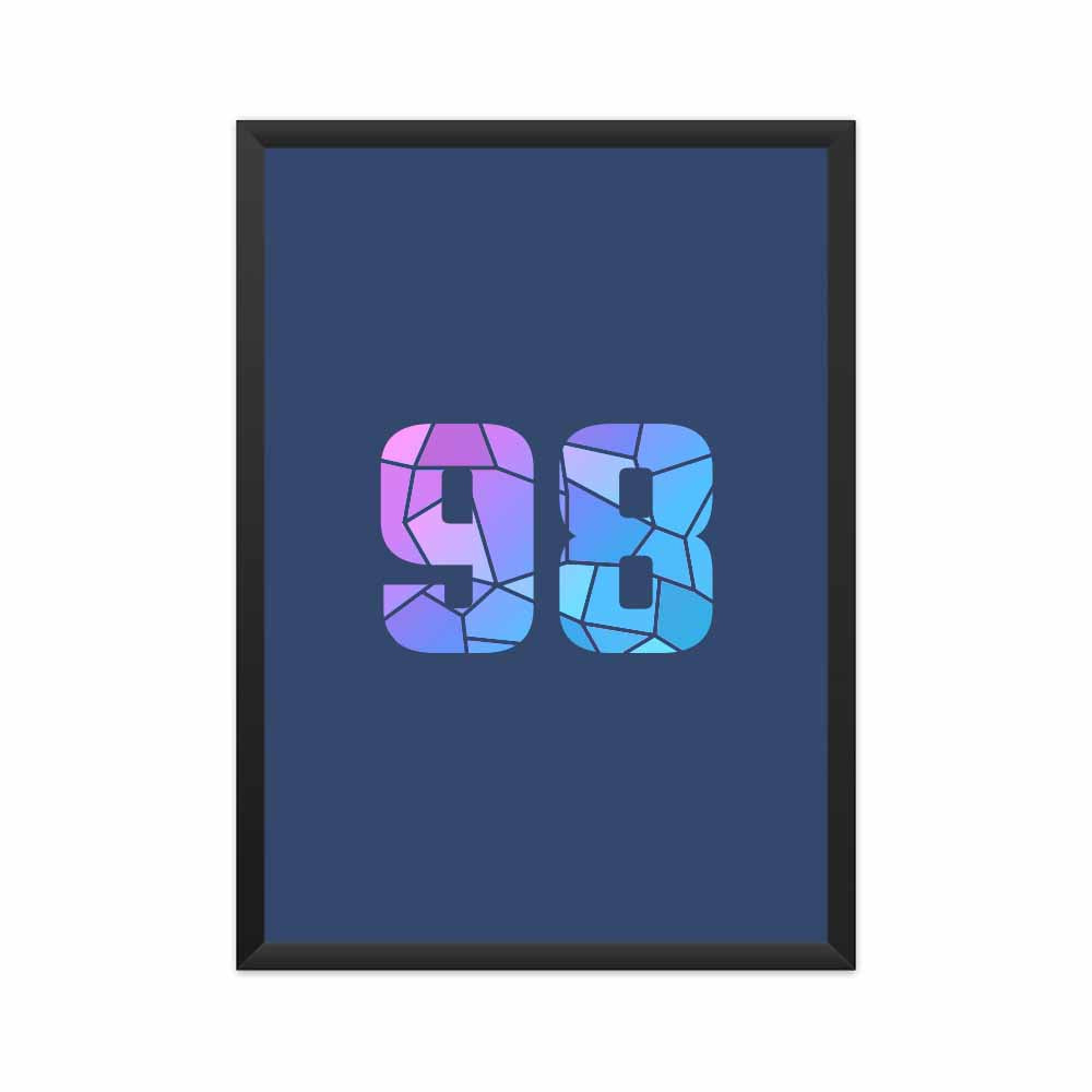 98 Number Framed Poster