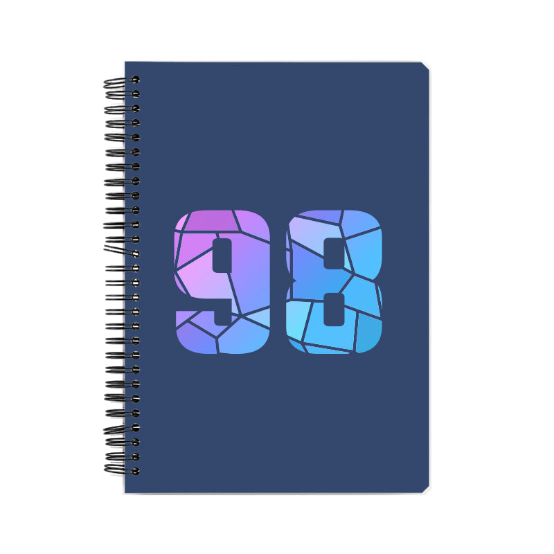 98 Number Notebook (Navy Blue, A5 Size, 100 Pages, Ruled, 6 Pack)