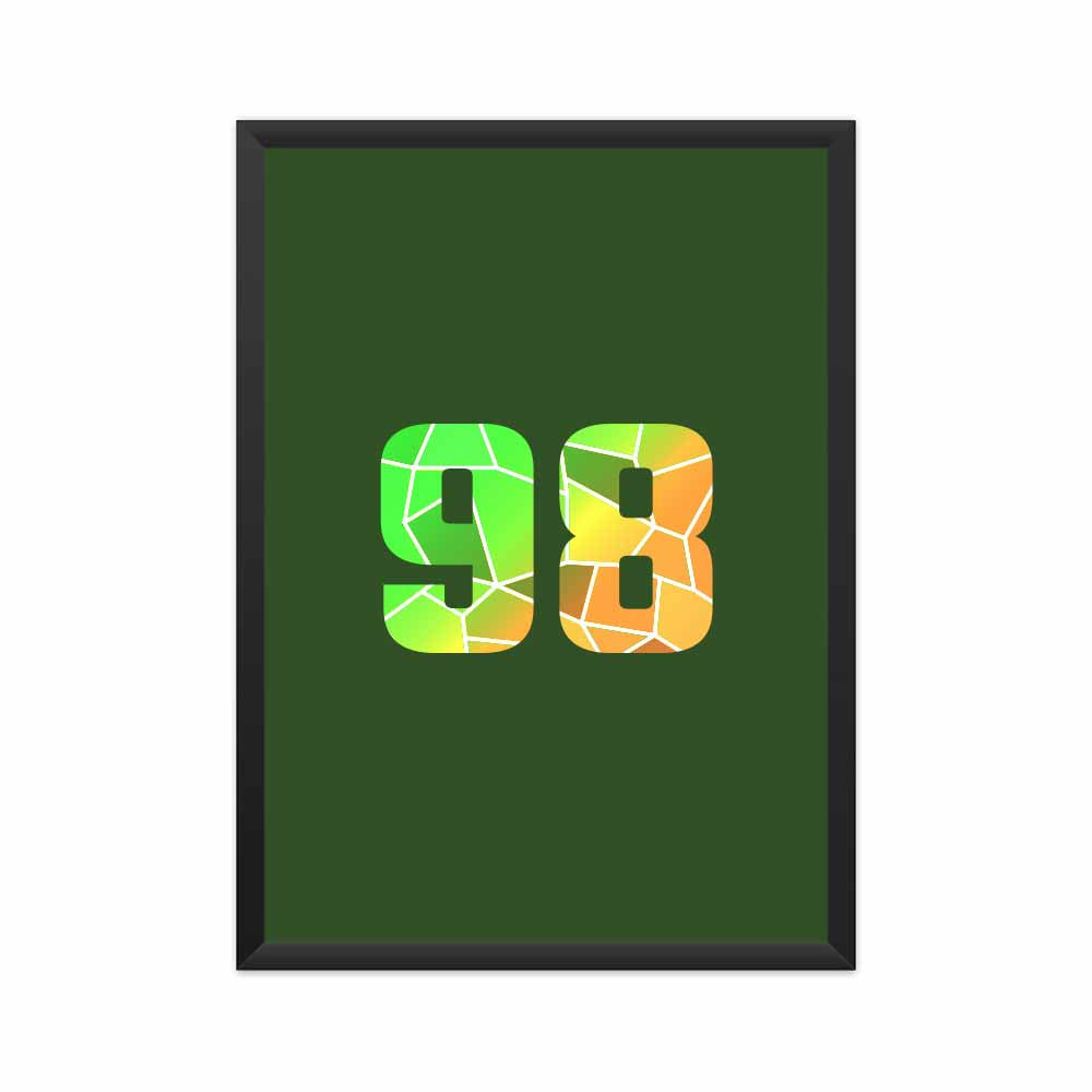 98 Number Framed Poster