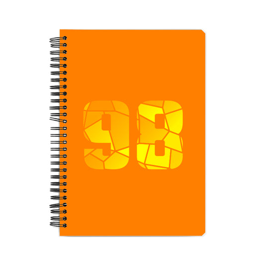 98 Number Notebook (Orange, A5 Size, 100 Pages, Ruled, 6 Pack)