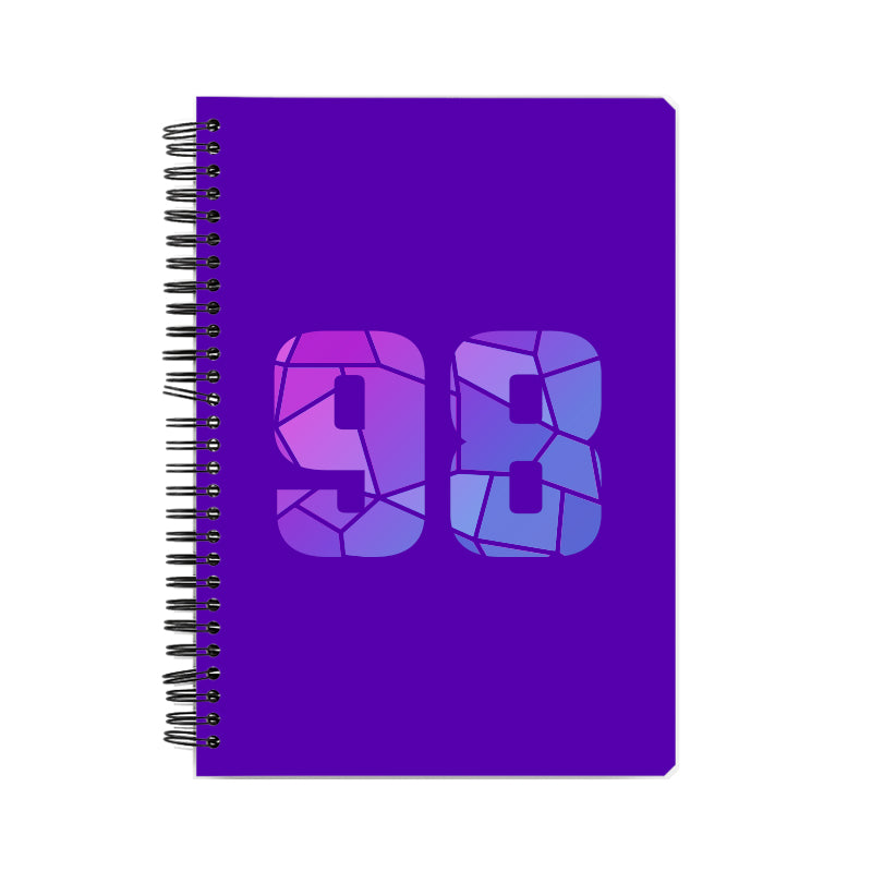 98 Number Notebook (Purple, A5 Size, 100 Pages, Ruled, 6 Pack)