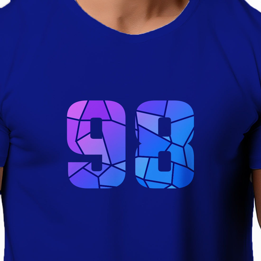 98 Number Men Unisex T-Shirt | Custom Number Graphic Tee (Royal Blue)