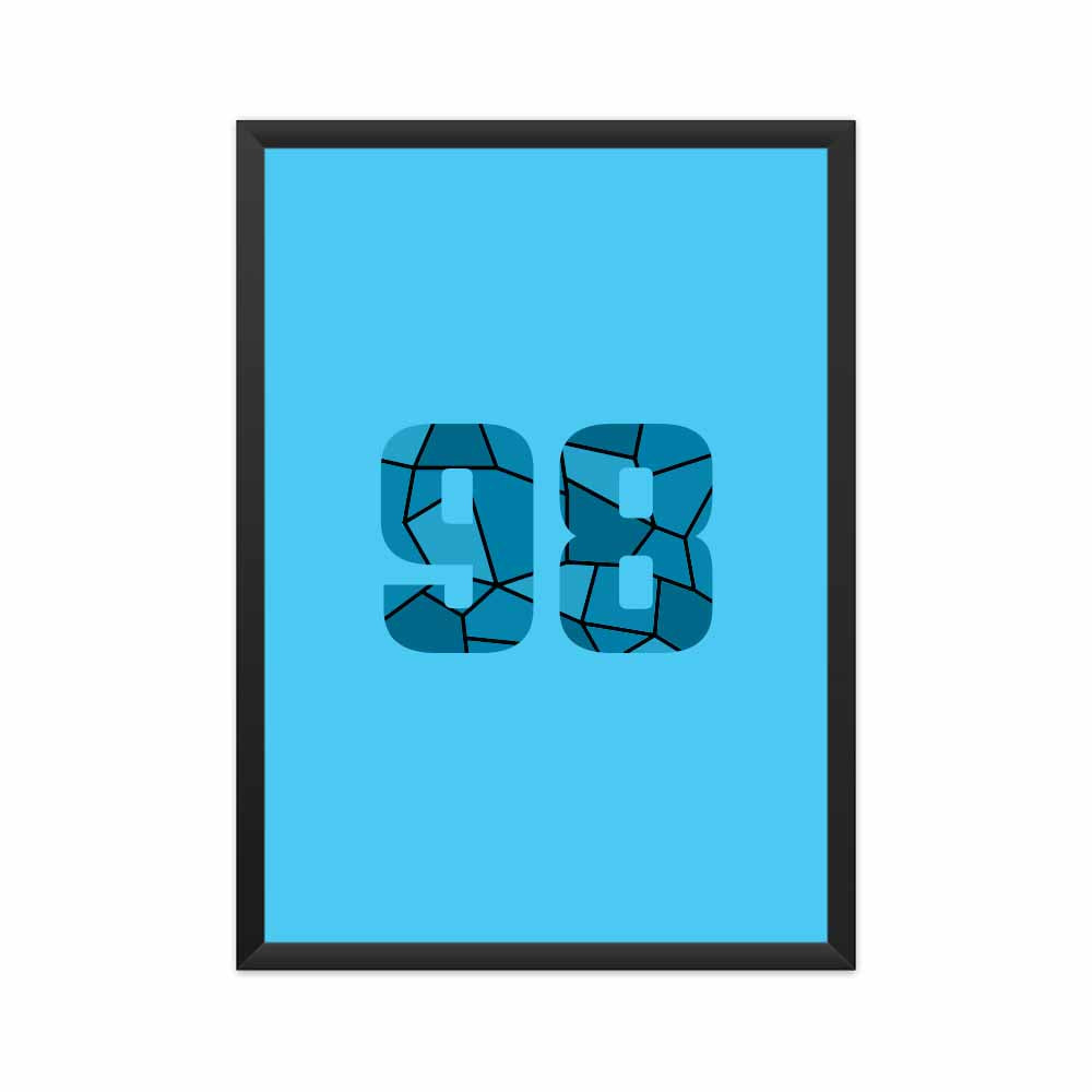 98 Number Framed Poster