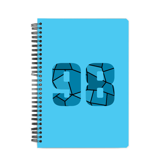 98 Number Notebook (Sky Blue, A5 Size, 100 Pages, Ruled, 6 Pack)