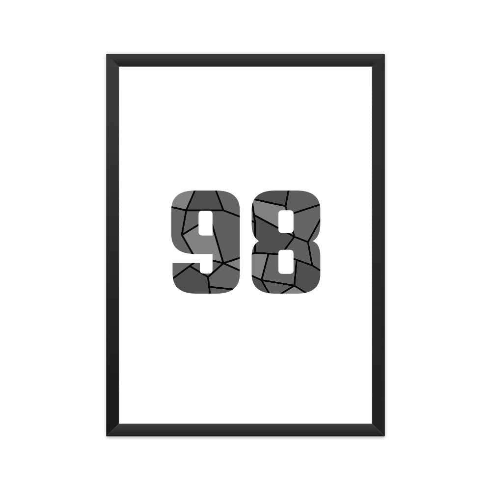 98 Number Framed Poster