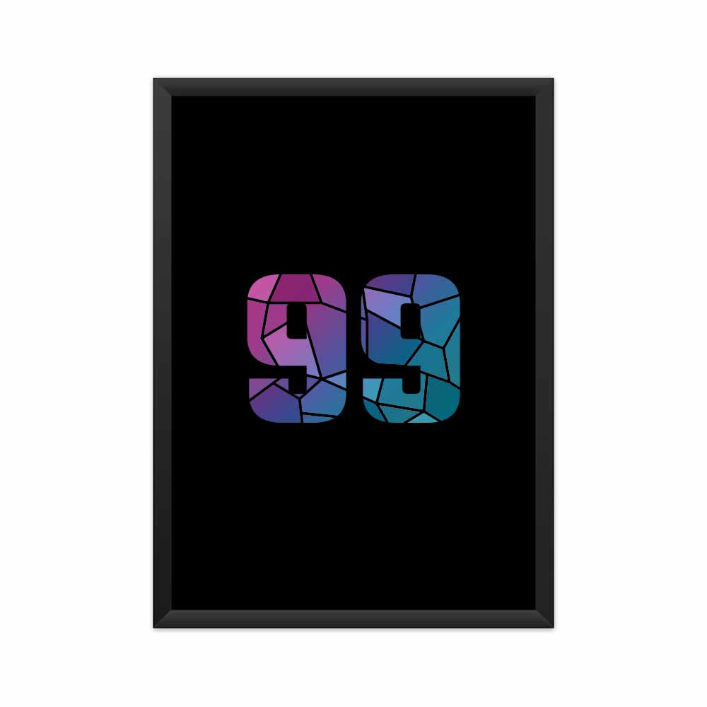 99 Number Framed Poster