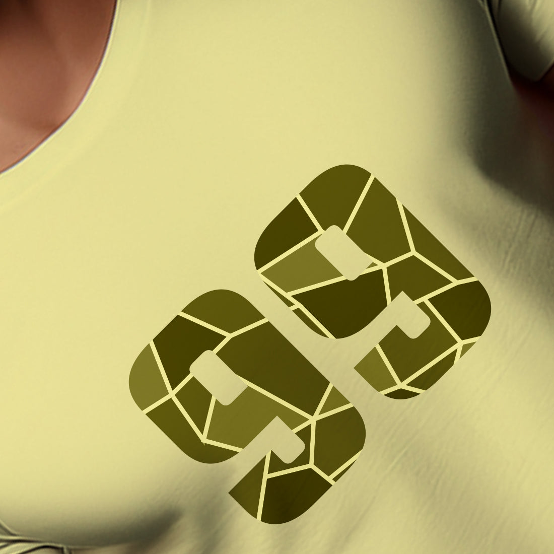 99 Number Men Unisex T-Shirt | Custom Number Graphic Tee (Butter Yellow)