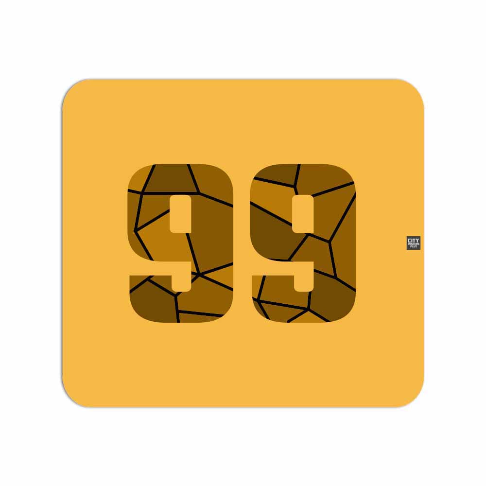 99 Number Mousepad (Golden Yellow)