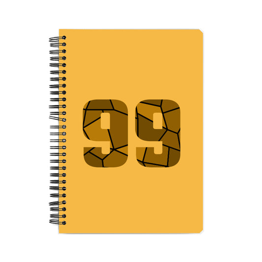 99 Number Notebook (Golden Yellow, A5 Size, 100 Pages, Ruled, 6 Pack)