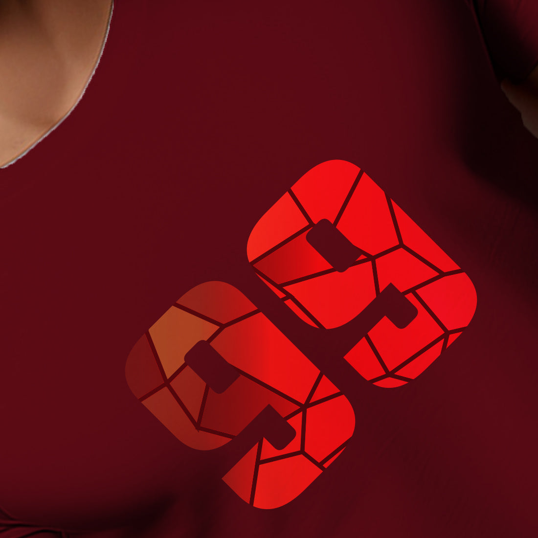 99 Number Men Unisex T-Shirt | Custom Number Graphic Tee (Maroon)