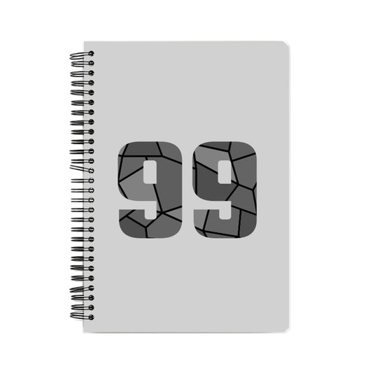 99 Number Notebook (Melange Grey, A5 Size, 100 Pages, Ruled, 6 Pack)