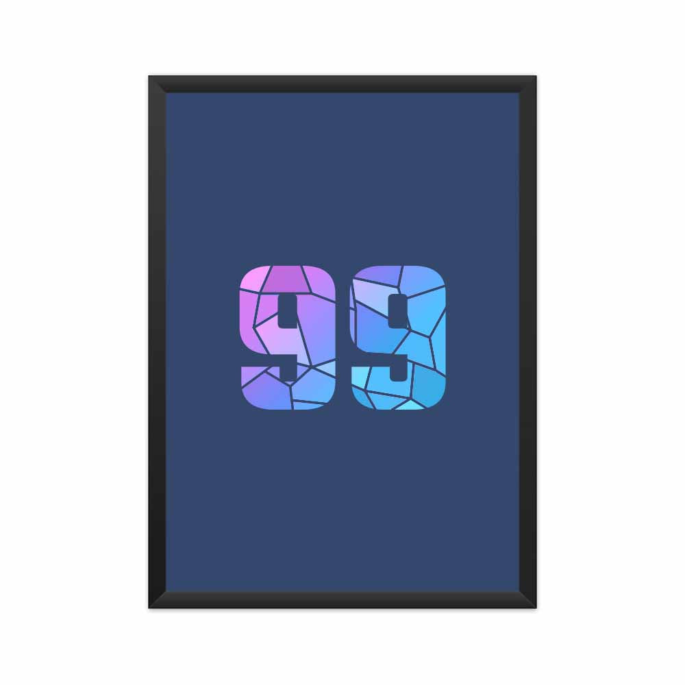 99 Number Framed Poster