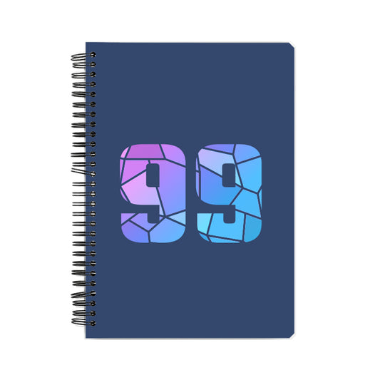 99 Number Notebook (Navy Blue, A5 Size, 100 Pages, Ruled, 6 Pack)