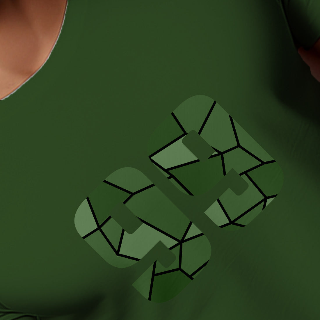 99 Number Men Unisex T-Shirt (Olive Green)