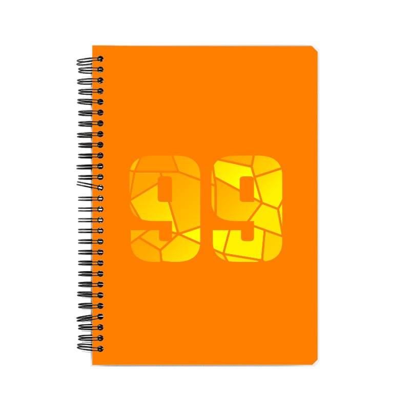 99 Number Notebook (Orange, A5 Size, 100 Pages, Ruled, 6 Pack)