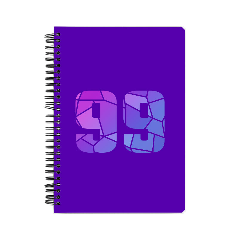 99 Number Notebook (Purple, A5 Size, 100 Pages, Ruled, 6 Pack)