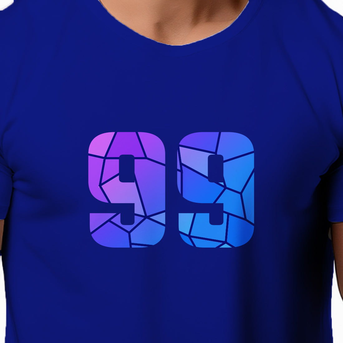99 Number Men Unisex T-Shirt (Royal Blue)