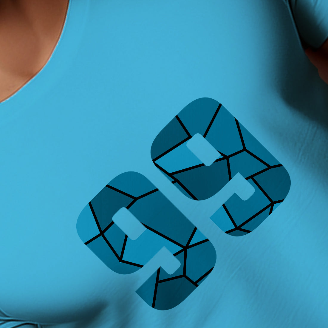 99 Number Men Unisex T-Shirt (Sky Blue)