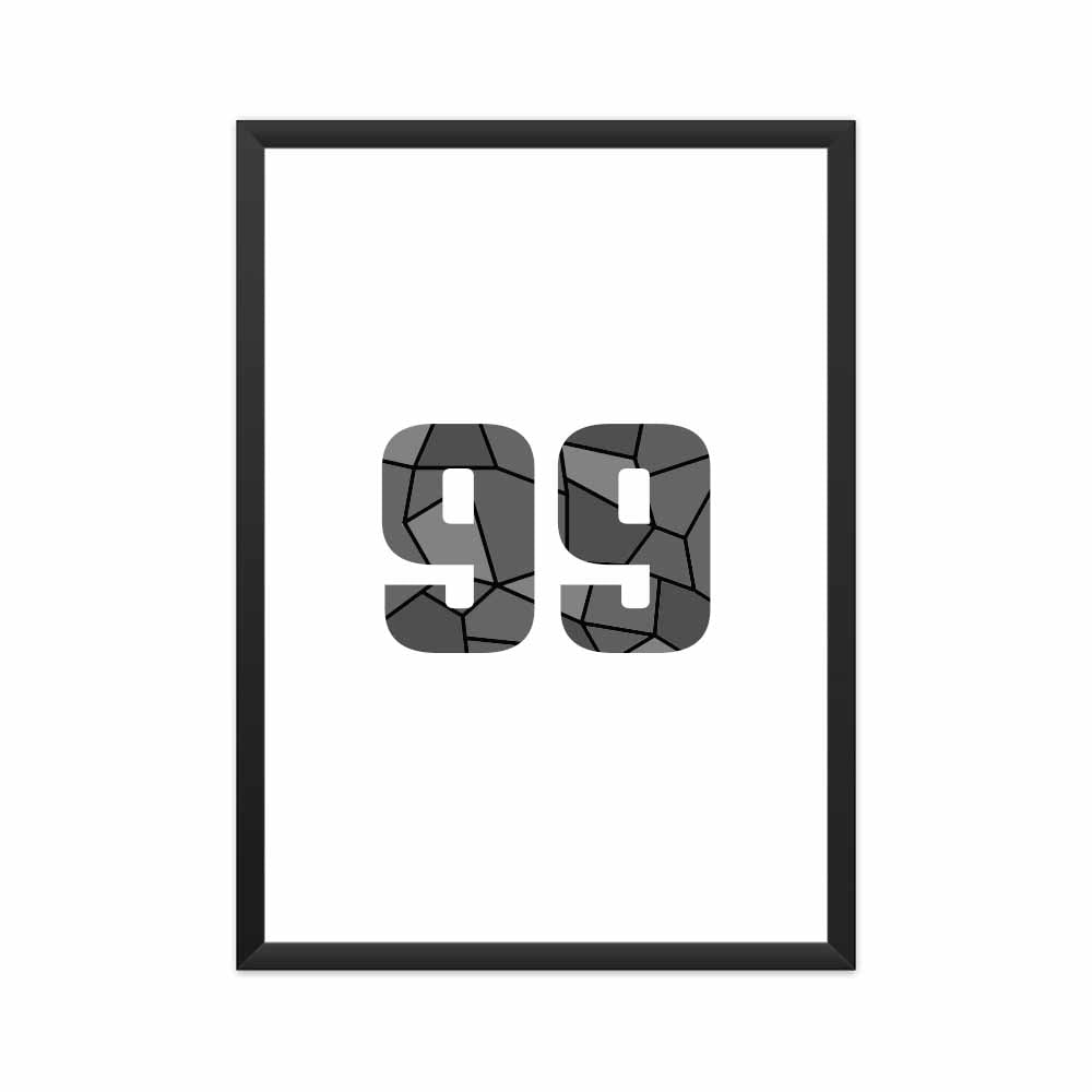 99 Number Framed Poster