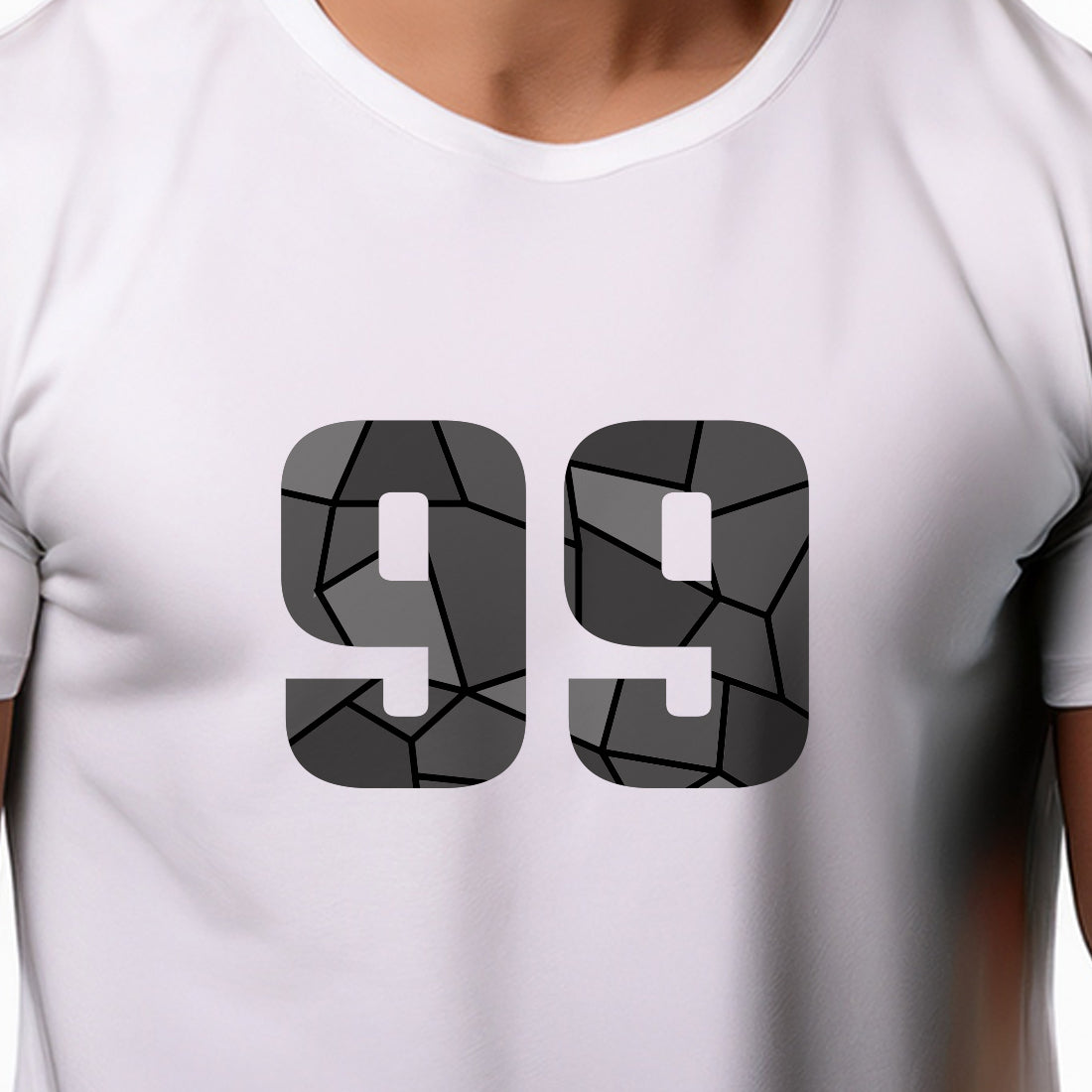 99 Number Men Unisex T-Shirt (White)