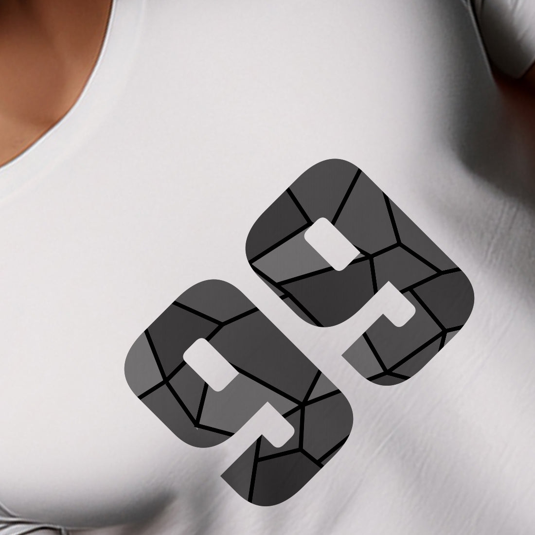 99 Number Men Unisex T-Shirt (White)