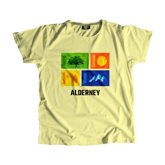 ALDERNEY Seasons Seasons Unisex T-Shirt | City Posters Plus