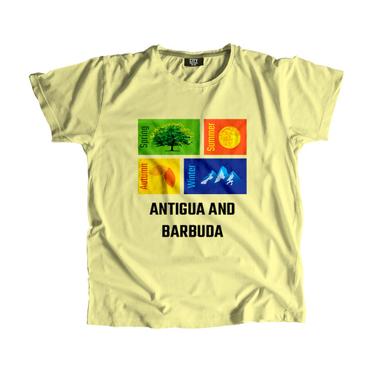 ANTIGUA AND BARBUDA Seasons Seasons Unisex T-Shirt | City Posters Plus