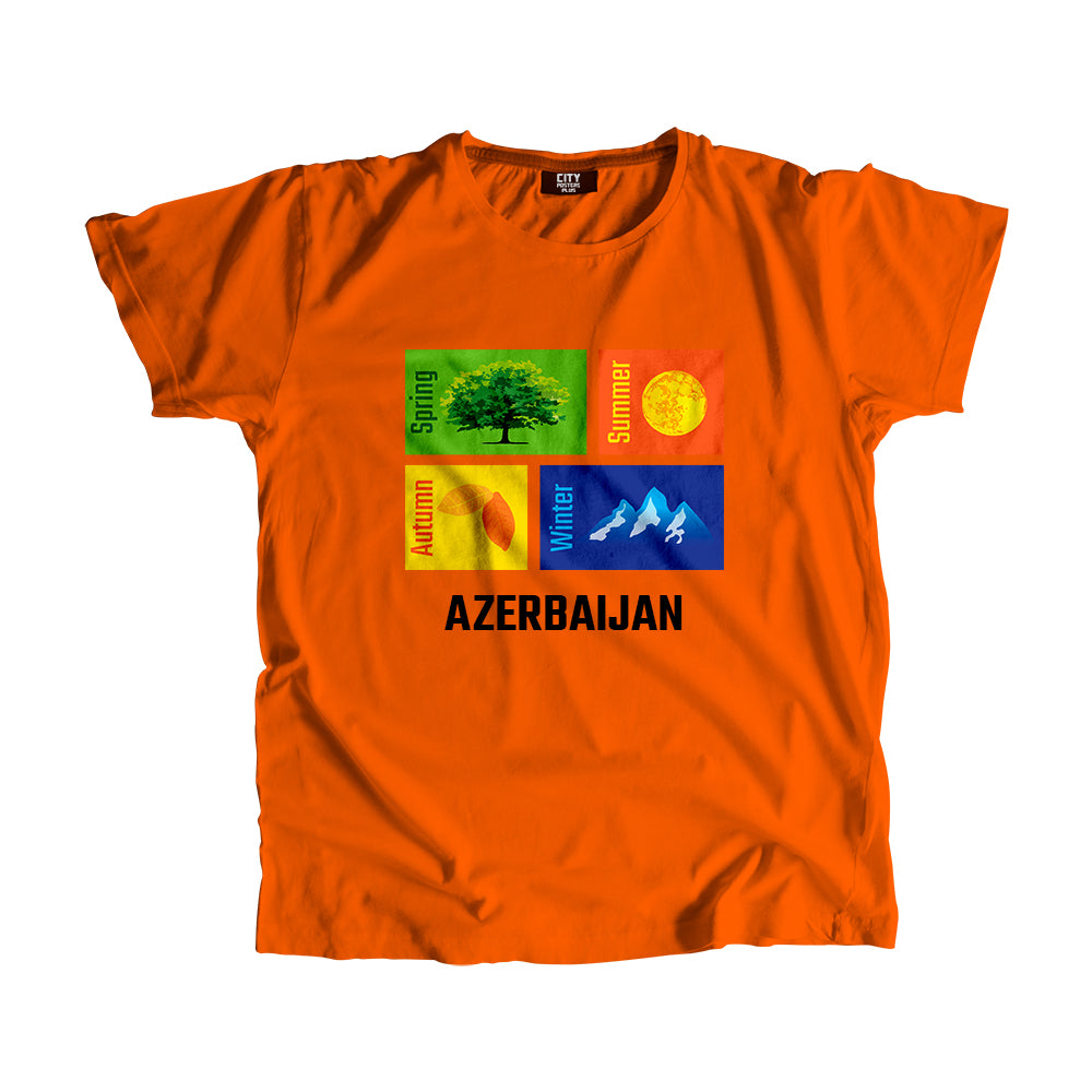 AZERBAIJAN Seasons Unisex T-Shirt (Orange)