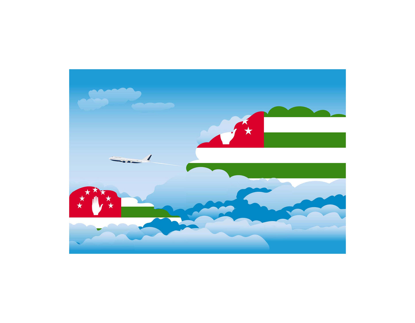 Abkhazia Day Clouds Blankets & Throws | Soft Premium Blankets | City Posters Plus