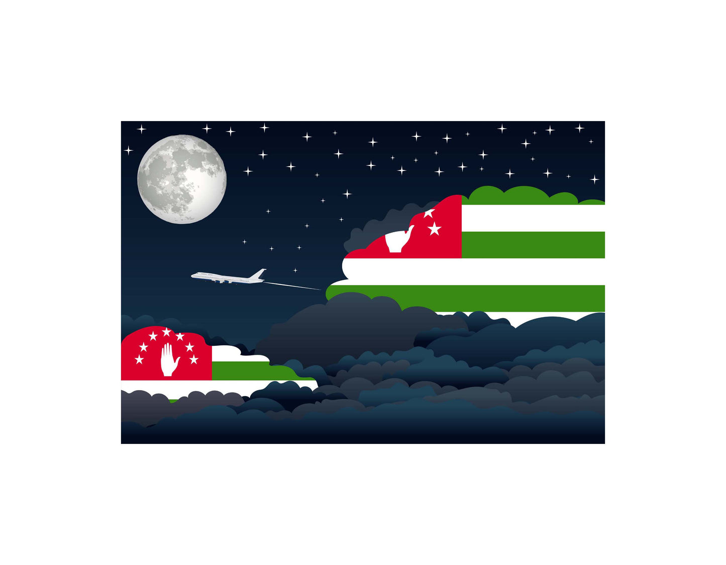Abkhazia Night Clouds Blankets & Throws | Premium Soft Blankets | City Posters Plus