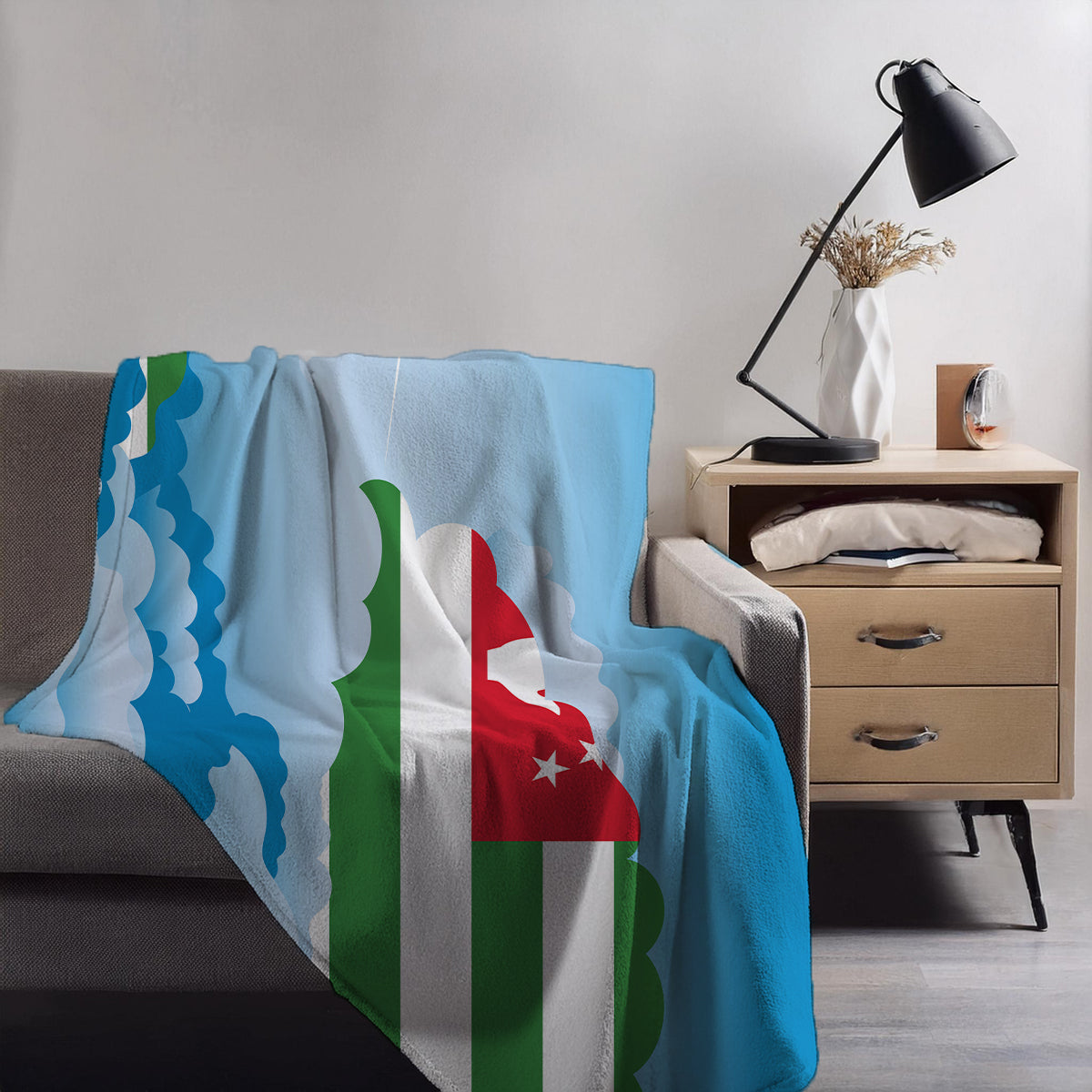 Abkhazia Day Clouds Blankets & Throws | Soft Premium Blankets | City Posters Plus