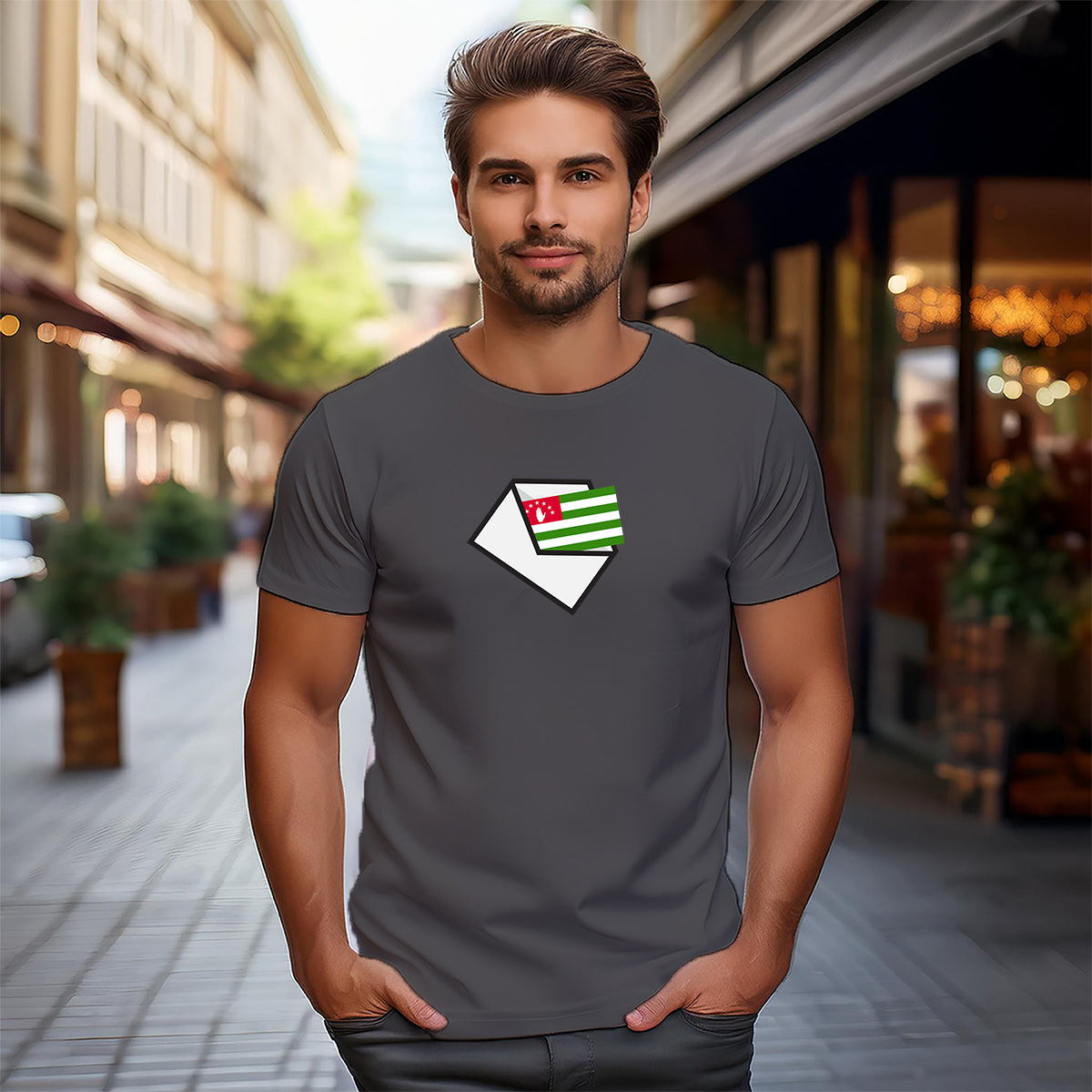 Abkhazia Mail Men Unisex T-Shirt | Postal Graphic Shirt