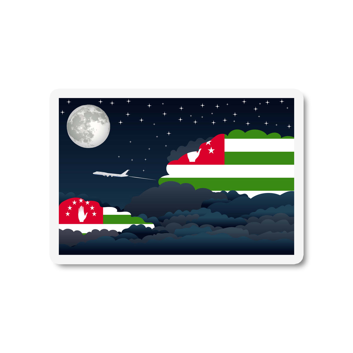 Abkhazia Night Clouds Magnet