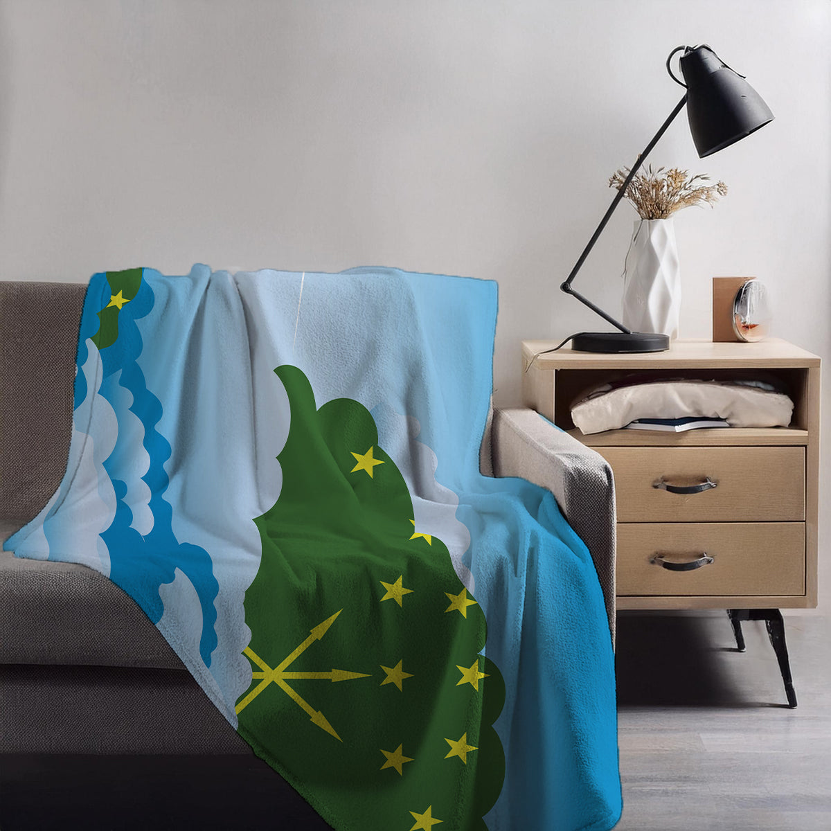 Adygea Day Clouds Blankets & Throws | Soft Premium Blankets | City Posters Plus