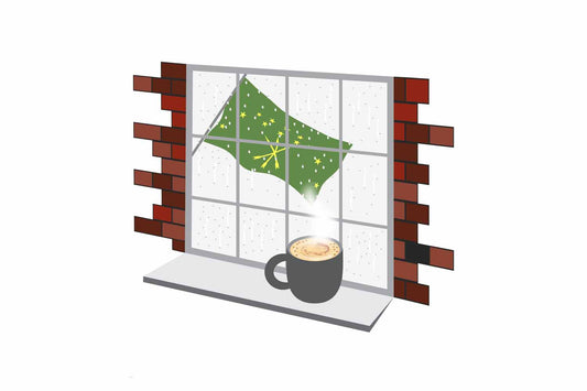 Adygea Coffee Rain Window Sticker