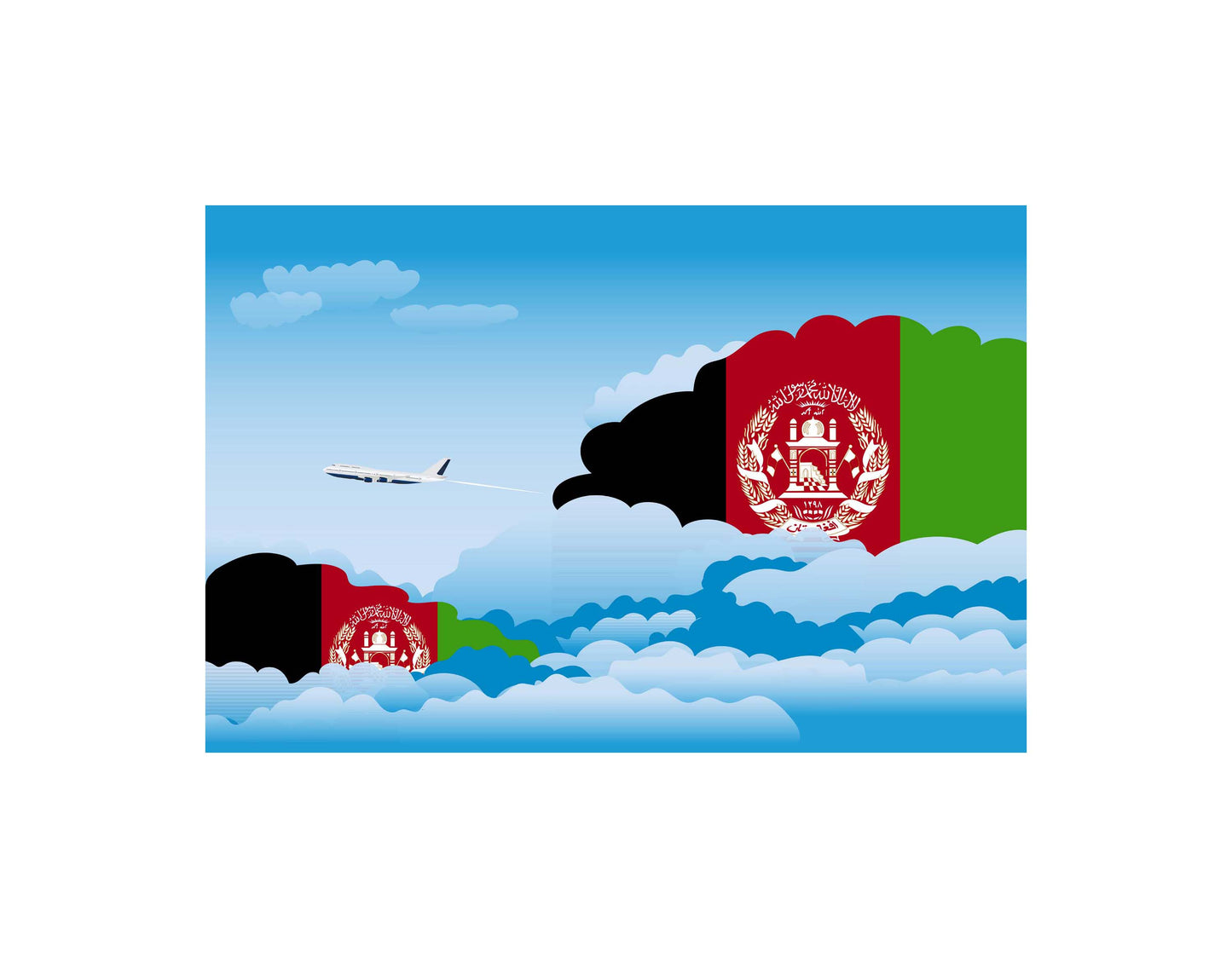 Afghanistan Day Clouds Blankets & Throws | Soft Premium Blankets | City Posters Plus