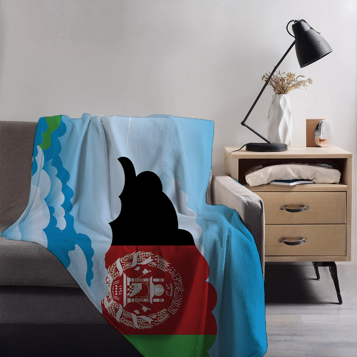 Afghanistan Day Clouds Blankets & Throws | Soft Premium Blankets | City Posters Plus