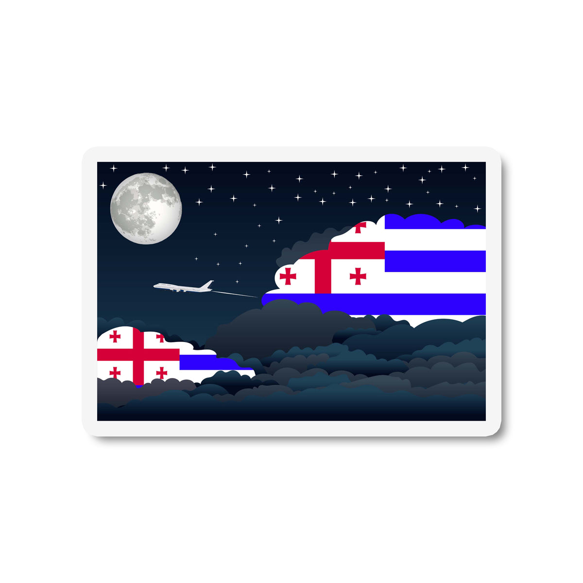 Ajaria Night Clouds Sticker