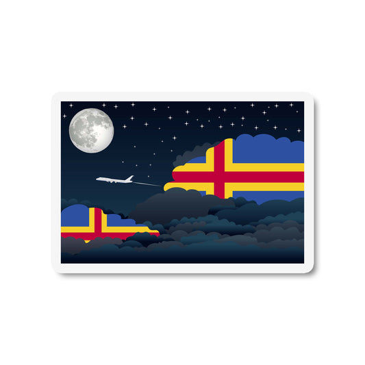 Aland Night Clouds Fridge Magnet