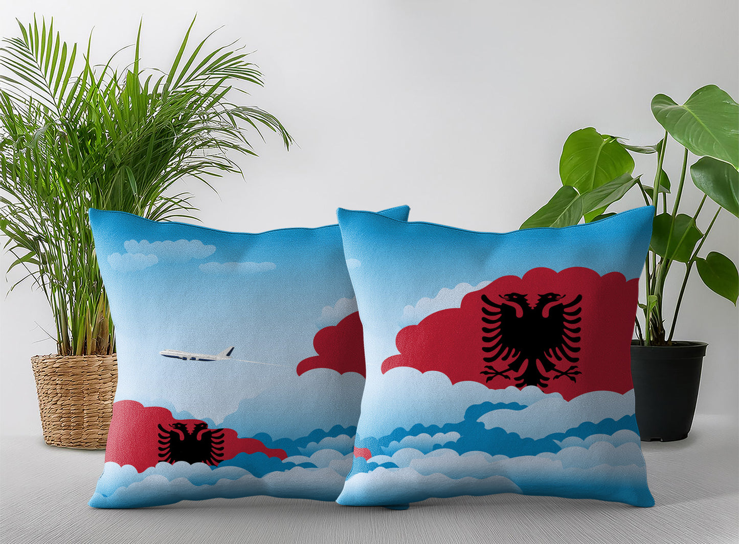 Albania Day Clouds Pillow Case