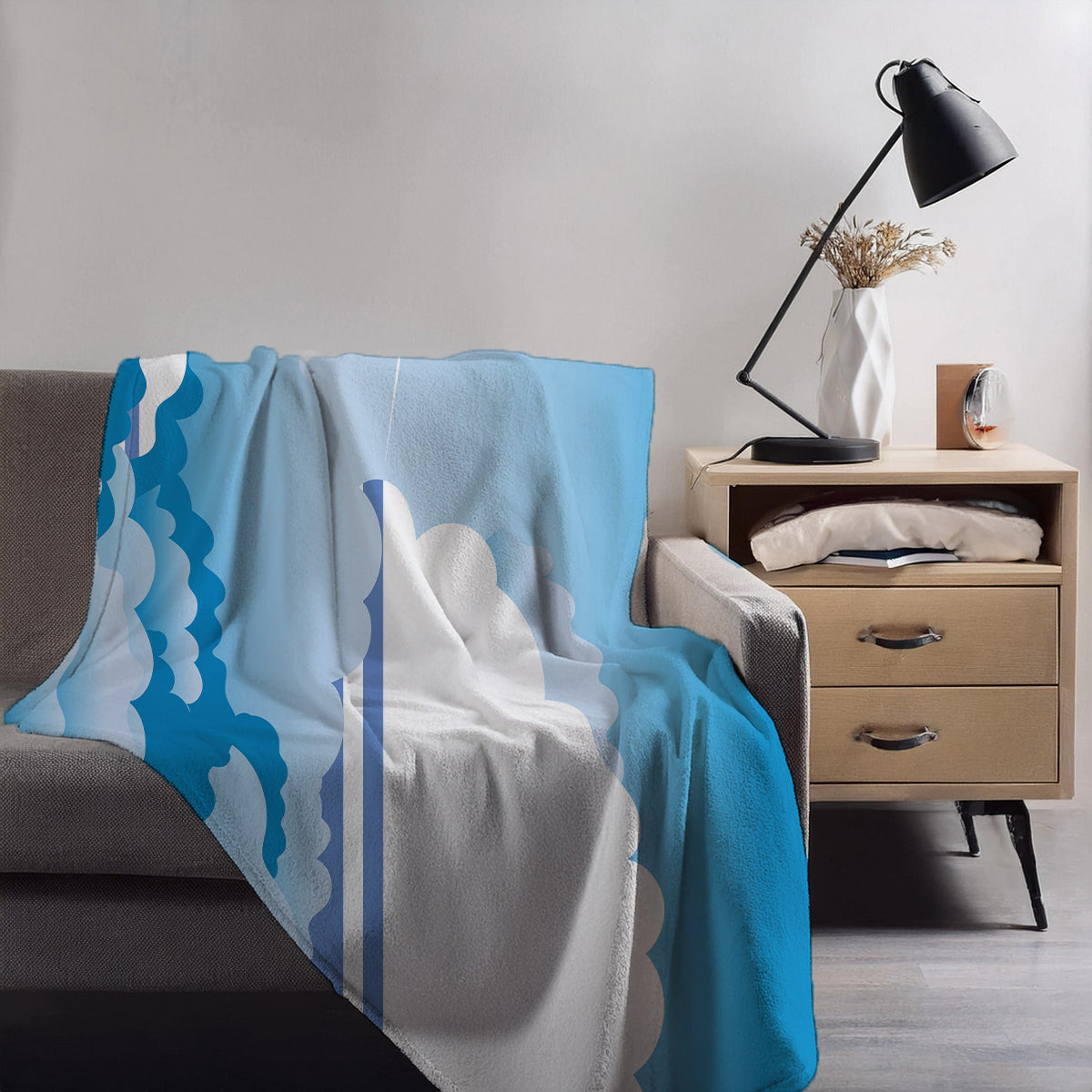 Altai Republic Day Clouds Blankets & Throws | Soft Premium Blankets | City Posters Plus