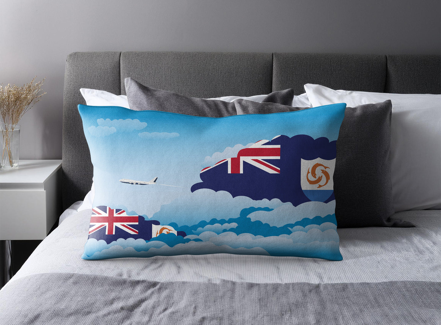 Anguilla Day Clouds Pillow Case