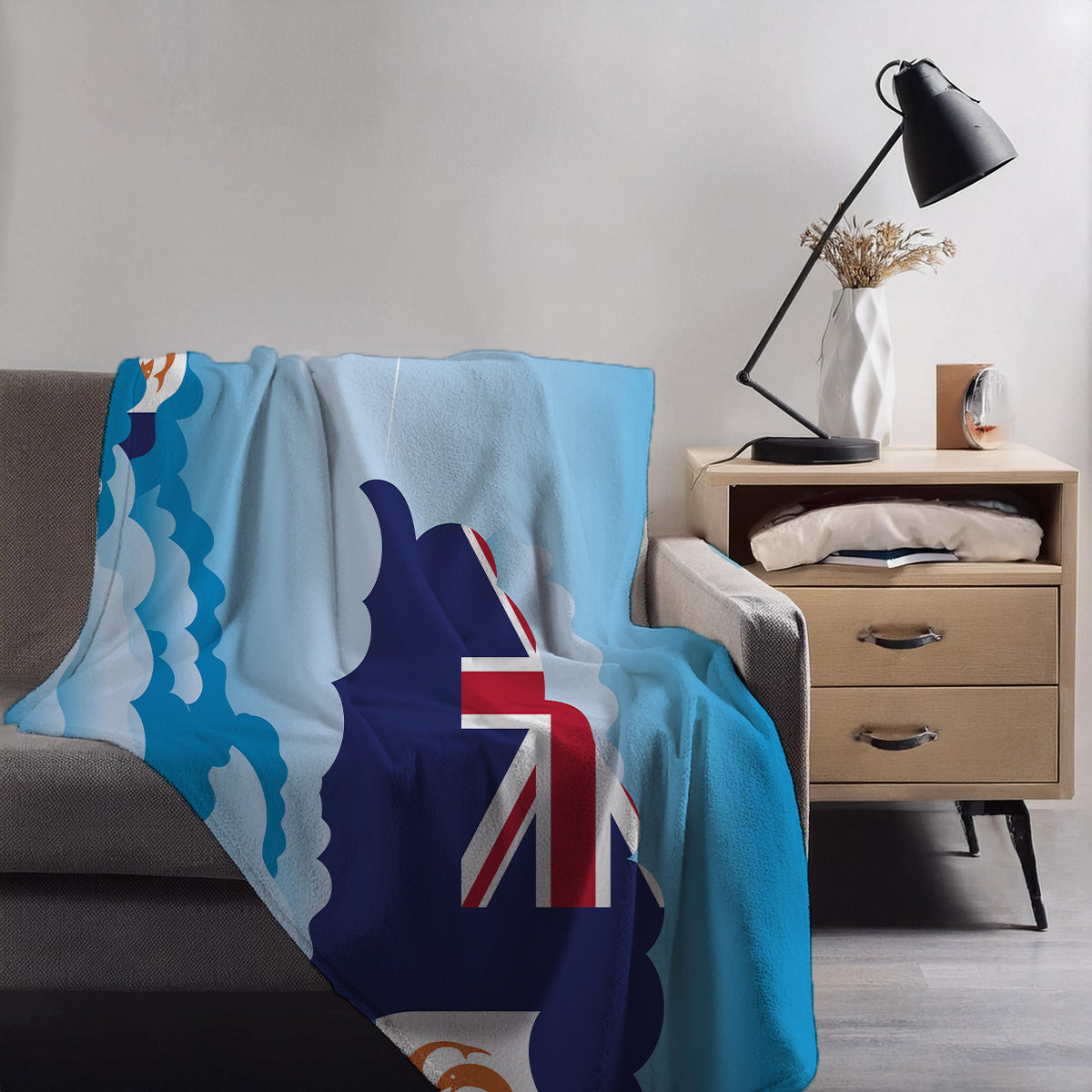 Anguilla Day Clouds Blankets & Throws | Soft Premium Blankets | City Posters Plus