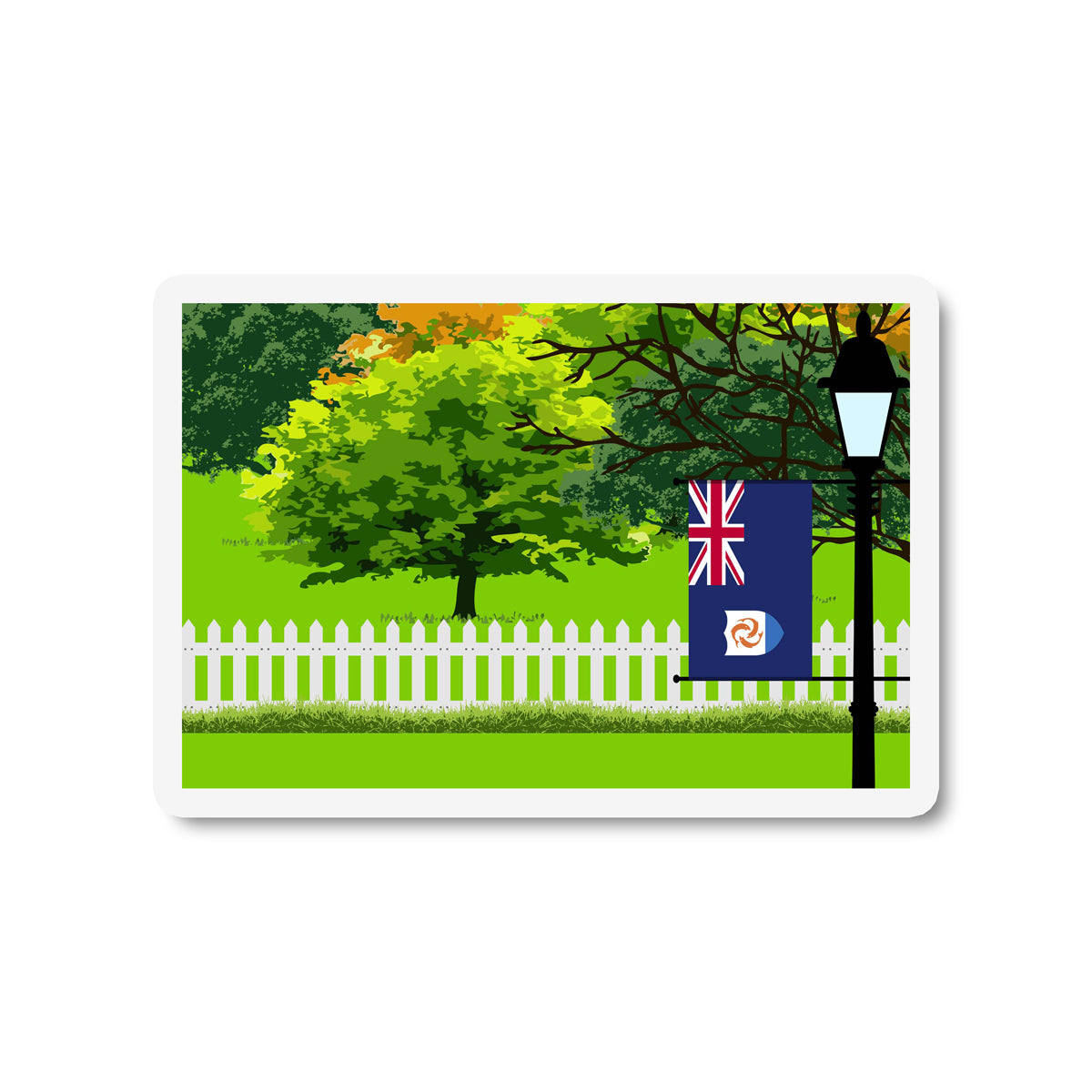 Anguilla Trees Street Lamp Magnet