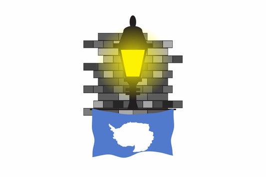 Antarctica Street Lamp Bricks Sticker